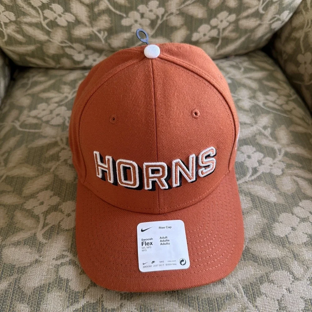 Nike Texas Longhorns Dri-FIT Swoosh Flex M/L Hat Orange Hook em horns‎ UT